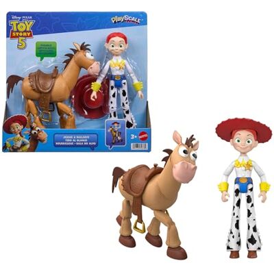 Mattel Disney · Pixar Toy Story 5 Coffret de 2 Figurines articulées Jessie et Pile‑Poil de 18 cm, Chapeau de Cowboy Amovible, JKV21 - Publicité Mattel Disney · Pixar Toy Story 5 Coffret de 2 Figurines articulées Jessie et Pile‑Poil de 18 cm, Chapeau de Cowboy Amovible, JKV21 - Publicité
