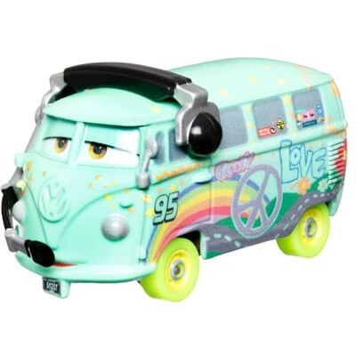 Disney Cars Glow Racers Fillmore Véhicule moulé sous Pression à l'échelle 1:55 - Publicité Disney Cars Glow Racers Fillmore Véhicule moulé sous Pression à l'échelle 1:55 - Publicité