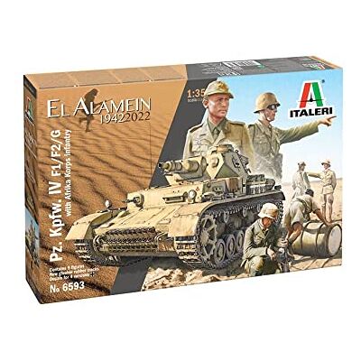 Italeri -6593 Pcs Kpfw IV F1/F2/G El Alamein, Échelle 1:35, Modèle Kit, Modèle en Plastique à Monter, Modélisme, Multicolore, IT6593 - Publicité Italeri -6593 Pcs Kpfw IV F1/F2/G El Alamein, Échelle 1:35, Modèle Kit, Modèle en Plastique à Monter, Modélisme, Multicolore, IT6593 - Publicité