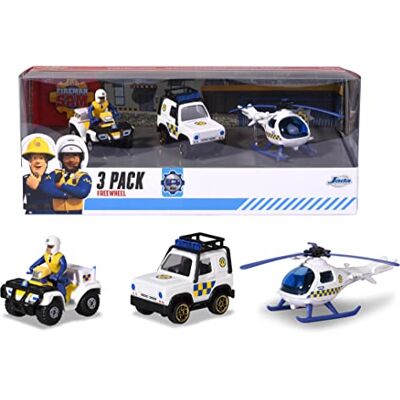 Dickie Toys Sam Lot de 3 Figurines Sam Le Pompier 1:64 Longueur : 5-8 cm - Publicité Dickie Toys Sam Lot de 3 Figurines Sam Le Pompier 1:64 Longueur : 5-8 cm - Publicité