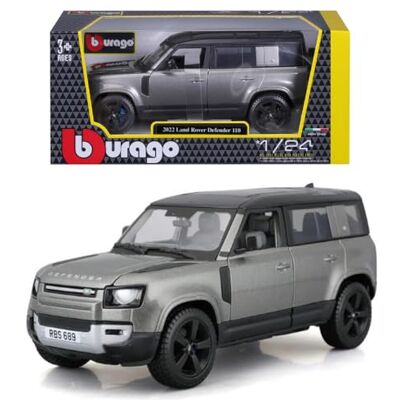 Bburago 1:24 2022 Land Rover Defender Silver, Couleurs Multiples - Publicité Bburago 1:24 2022 Land Rover Defender Silver, Couleurs Multiples - Publicité