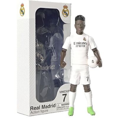 Megableu Figurine Foot Vinicius Jr Real Madrid Réaliste Articulée Format 20 cm sous licence officielle 10 points d’articulation et ballon du club pour jouer, collectionner ou exposer - Publicité Megableu Figurine Foot Vinicius Jr Real Madrid Réaliste Articulée Format 20 cm sous licence officielle 10 points d’articulation et ballon du club pour jouer, collectionner ou exposer - Publicité