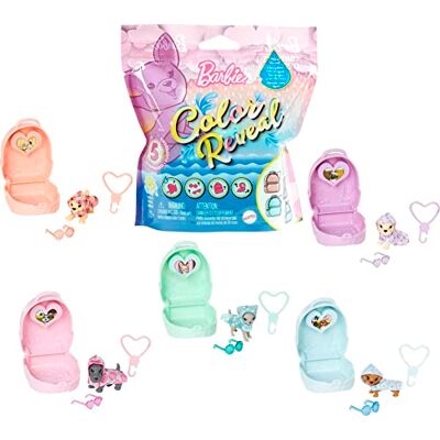 Barbie Mattel Color Reveal Pet avec revêtement rose vif et 5 surprises dont chiot : série Sunshine & Sprinkles ; cadeau pour enfants de 3 ans et plus, multicolore (HCD03) - Publicité Barbie Mattel Color Reveal Pet avec revêtement rose vif et 5 surprises dont chiot : série Sunshine & Sprinkles ; cadeau pour enfants de 3 ans et plus, multicolore (HCD03) - Publicité