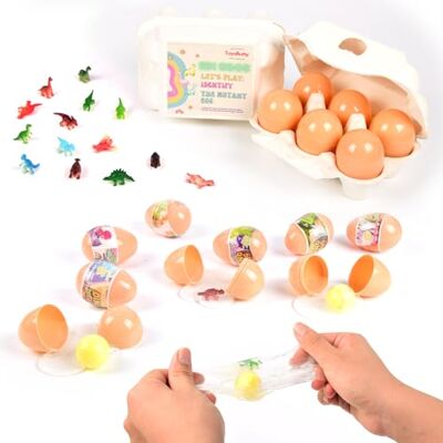 ToysButty Kit de Slime Enfant Dinosaure Garçons et Filles, 6 Œuf Slime Déjà Fait, Trouvez Les Dino Mutants, Livre Dinosaures Inclus avec Charmes Slime Dinosaure, Kit éducatif Cadeaux pour Enfants - Publicité ToysButty Kit de Slime Enfant Dinosaure Garçons et Filles, 6 Œuf Slime Déjà Fait, Trouvez Les Dino Mutants, Livre Dinosaures Inclus avec Charmes Slime Dinosaure, Kit éducatif Cadeaux pour Enfants - Publicité
