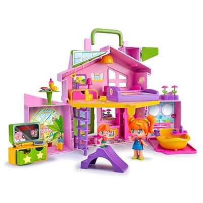 Famosa Pinypon Maison Mallette Rose, Grande Maison de Poupées Pliante, Nombreuses pièces différentes et des Accessoires de Tous Les Jours, pour Construire Une Ville de Mini-poupées, +4 Ans - Publicité Famosa Pinypon Maison Mallette Rose, Grande Maison de Poupées Pliante, Nombreuses pièces différentes et des Accessoires de Tous Les Jours, pour Construire Une Ville de Mini-poupées, +4 Ans - Publicité