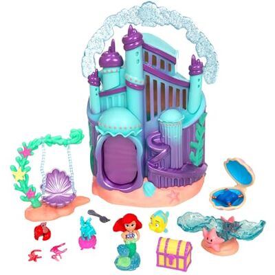 Disney Official Coffret Maison de La Petite Sirène, Once Upon a Story, 14,5 cm/6", Comprend Ariel, Polochon, Sébastien, Le Palais de Triton et des Accessoires, à partir de 3 Ans - Publicité Disney Official Coffret Maison de La Petite Sirène, Once Upon a Story, 14,5 cm/6", Comprend Ariel, Polochon, Sébastien, Le Palais de Triton et des Accessoires, à partir de 3 Ans - Publicité