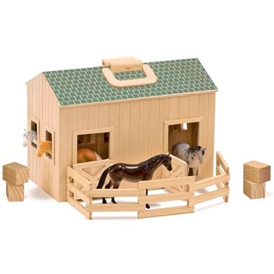 Écurie en Bois Pliable et Portable Melissa & Doug - Jouet - Publicité Écurie en Bois Pliable et Portable Melissa & Doug - Jouet - Publicité