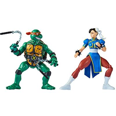 BANDAI Multipack Tortues Ninja et Street Fighter Mike vs Chun Li Multicolore P81252 - Publicité BANDAI Multipack Tortues Ninja et Street Fighter Mike vs Chun Li Multicolore P81252 - Publicité