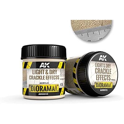 AK Interactive AK DIORAMA AK8033 LIGHT & DRY CRACKLE EFFECTS 100ml (Acrylic) - Publicité AK Interactive AK DIORAMA AK8033 LIGHT & DRY CRACKLE EFFECTS 100ml (Acrylic) - Publicité