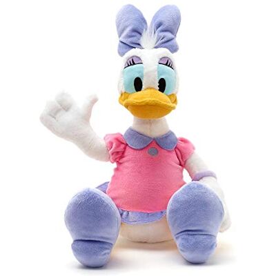 Disney Officielle Peluche Daisy Duck de Taille Moyenne, 45 cm, Personnage emblématique de en Robe Rose et Violette avec des Yeux brodés, Convient à Tous Les âges - Publicité Disney Officielle Peluche Daisy Duck de Taille Moyenne, 45 cm, Personnage emblématique de en Robe Rose et Violette avec des Yeux brodés, Convient à Tous Les âges - Publicité