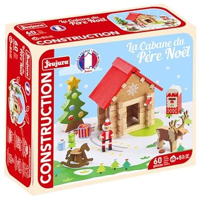 Jeujura Cabane de Père Noël 60 Pièces Jeu Construction dès 5 Ans 8214 Jeu en bois enfant Personnage, accessoires et tapis de jeu inclus Imagination Fabriqué en France - Publicité Jeujura Cabane de Père Noël 60 Pièces Jeu Construction dès 5 Ans 8214 Jeu en bois enfant Personnage, accessoires et tapis de jeu inclus Imagination Fabriqué en France - Publicité