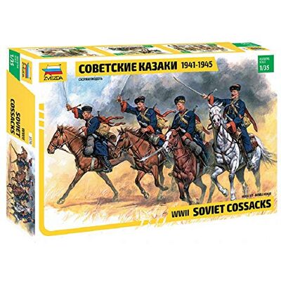 Zvezda 500783579-1:35 Kit de modélisme en Plastique pour débutants Motif cosaques soviétiques de la Seconde Guerre Mondiale Bleu - Publicité Zvezda 500783579-1:35 Kit de modélisme en Plastique pour débutants Motif cosaques soviétiques de la Seconde Guerre Mondiale Bleu - Publicité