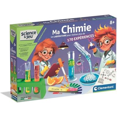 Clementoni Science & Jeu Ma Chimie Kit 170 Expériences Éducatives STEM Dès 8 Ans - Publicité Clementoni Science & Jeu Ma Chimie Kit 170 Expériences Éducatives STEM Dès 8 Ans - Publicité