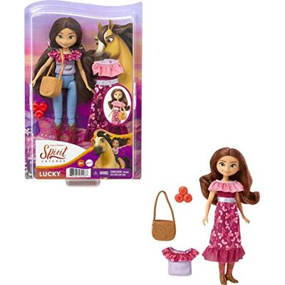 Mattel Spirit L'indomptable, poupée articulée Lucky avec 2 tenues et accessoires pour rejouer les scènes du film, jouet pour enfant, GXF17 - Publicité Mattel Spirit L'indomptable, poupée articulée Lucky avec 2 tenues et accessoires pour rejouer les scènes du film, jouet pour enfant, GXF17 - Publicité