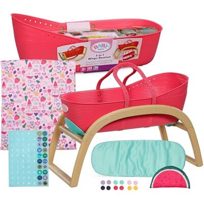 BABY born Couffin 3-en-1 avec Fonction Pinplay Fonction 3-en-1, lit, berceau et couffin, couette et oreiller inclus - Publicité BABY born Couffin 3-en-1 avec Fonction Pinplay Fonction 3-en-1, lit, berceau et couffin, couette et oreiller inclus - Publicité