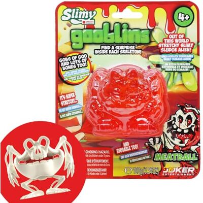 Slimy Gooblins Slime Slime Monstre, 100 g, super extensible, avec squelettes effrayants amusants à découvrir et à collectionner, jouet à pétrir (3 ans), couleur : rouge - Publicité Slimy Gooblins Slime Slime Monstre, 100 g, super extensible, avec squelettes effrayants amusants à découvrir et à collectionner, jouet à pétrir (3 ans), couleur : rouge - Publicité