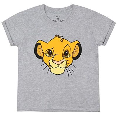 Disney T-Shirt Lion King Simba pour Filles, Gris chiné, 7-8 Ans - Publicité Disney T-Shirt Lion King Simba pour Filles, Gris chiné, 7-8 Ans - Publicité