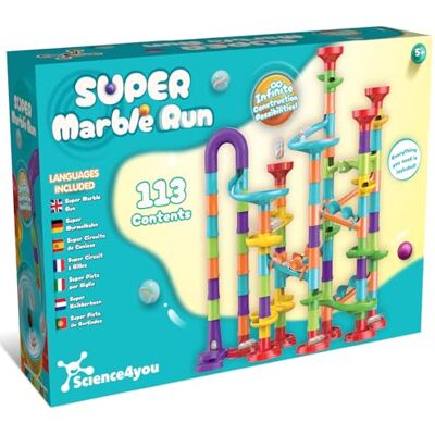 Science4you Super Circuits de Billes pour Enfant Jeux avec Billes Inclus, Marble Rush + 113 pièces, Jeu de Construction, Joeuts STEM, Cadeau pour Garçon et Fille 3+ ans - Publicité Science4you Super Circuits de Billes pour Enfant Jeux avec Billes Inclus, Marble Rush + 113 pièces, Jeu de Construction, Joeuts STEM, Cadeau pour Garçon et Fille 3+ ans - Publicité