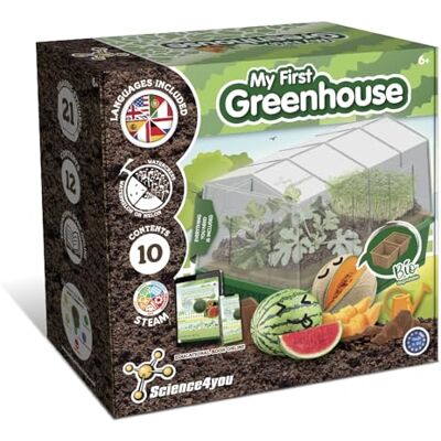 Science4you Petite Serre d'Hivernage – Kit de Activités de Jardinage, Plantez votre Propre pastèque et cresson avec la mini-serre pour Enfants, Cadeau Kit de Bricolage pour les Enfants 6 7 8 9+ - Publicité Science4you Petite Serre d'Hivernage – Kit de Activités de Jardinage, Plantez votre Propre pastèque et cresson avec la mini-serre pour Enfants, Cadeau Kit de Bricolage pour les Enfants 6 7 8 9+ - Publicité