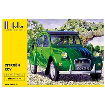 Kit Modèle Heller 1/24 - Citroën 2CV - Échelle 1/24 - Publicité Kit Modèle Heller 1/24 - Citroën 2CV - Échelle 1/24 - Publicité