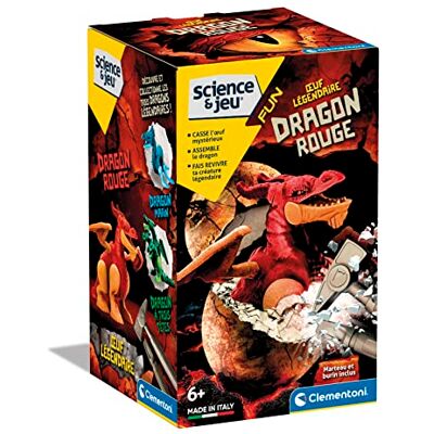 Clementoni Science et Jeu Œuf Légendaire Dragon Rouge Œuf à Casser et Dragon à Assembler Marteau et Burin Inclus pour Enfants à partir de 6 Ans - Publicité Clementoni Science et Jeu Œuf Légendaire Dragon Rouge Œuf à Casser et Dragon à Assembler Marteau et Burin Inclus pour Enfants à partir de 6 Ans - Publicité