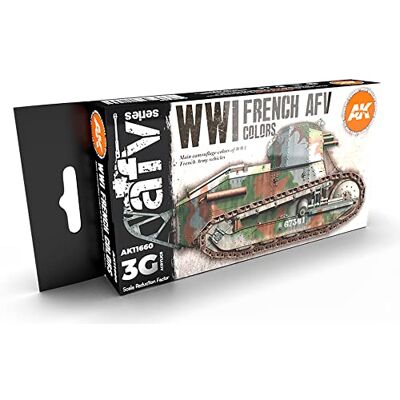 AK Interactive 3G WWI French Colors Vernici e accessori per modellazione plastica, articolo # AK-11660 - Publicité AK Interactive 3G WWI French Colors Vernici e accessori per modellazione plastica, articolo # AK-11660 - Publicité