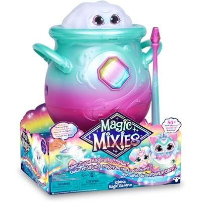 Magic Mixies Chaudron Magique Rainbow Jouet Interactif de Magie, avec Chaudron de potimes, Lumières Effets et Sons, poupée avec de Nombreux Accessoires comme Une Baguette - Publicité Magic Mixies Chaudron Magique Rainbow Jouet Interactif de Magie, avec Chaudron de potimes, Lumières Effets et Sons, poupée avec de Nombreux Accessoires comme Une Baguette - Publicité