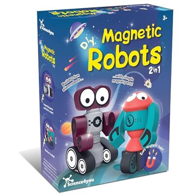 Science4you Robots Magnétiques DIY pour Enfants de 3+ Ans: Ensemble de Bloqs Magnétiques Parfaites pour Empiler, Jeu de Construction Magnétique, Cadeau pour Garçons et Filles de 3 4 5 6 7+ Ans - Publicité Science4you Robots Magnétiques DIY pour Enfants de 3+ Ans: Ensemble de Bloqs Magnétiques Parfaites pour Empiler, Jeu de Construction Magnétique, Cadeau pour Garçons et Filles de 3 4 5 6 7+ Ans - Publicité