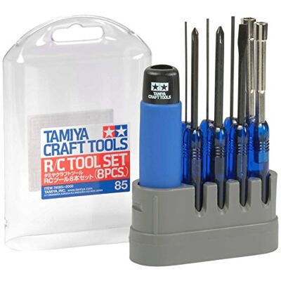 TAMIYA Série d’Outils de Bricolage N°85 Ensemble d’outils RC de 8 pièces 74085 - Outils RC - Publicité TAMIYA Série d’Outils de Bricolage N°85 Ensemble d’outils RC de 8 pièces 74085 - Outils RC - Publicité