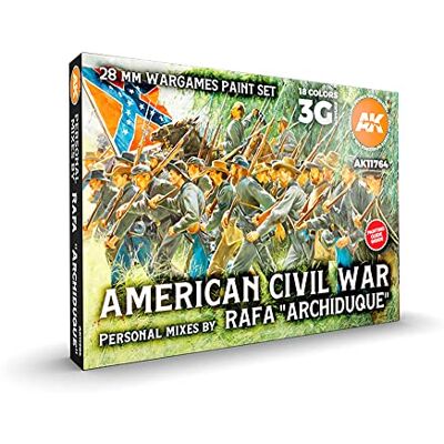 AK Interactive AK Acrylics 3Gen AK11764 AMERICAN CIVIL WAR SIGNATURE SET BY RAFA"ARCHIDUQUE" (18x17ml) - Publicité AK Interactive AK Acrylics 3Gen AK11764 AMERICAN CIVIL WAR SIGNATURE SET BY RAFA"ARCHIDUQUE" (18x17ml) - Publicité