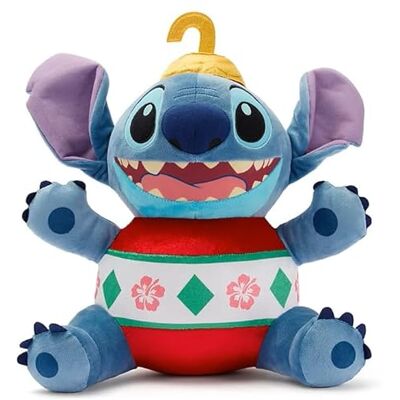 Disney Official Peluche Stitch spéciale fêtes de Taille Moyenne de Lilo & Stitch en Tenue de Noël, 35 cm - Publicité Disney Official Peluche Stitch spéciale fêtes de Taille Moyenne de Lilo & Stitch en Tenue de Noël, 35 cm - Publicité