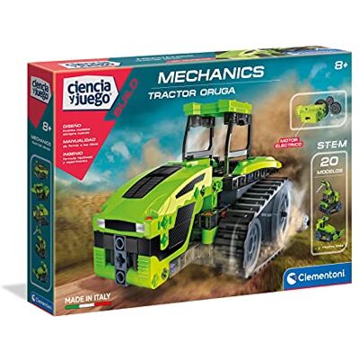 Clementoni Tracteur Chenille, Jeu STEM constructions, 8 Ans, Jouet en Espagnol (55427) - Publicité Clementoni Tracteur Chenille, Jeu STEM constructions, 8 Ans, Jouet en Espagnol (55427) - Publicité
