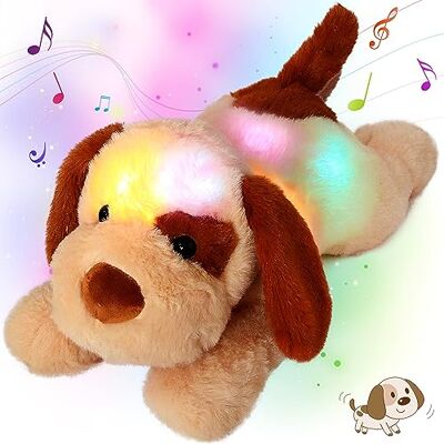 Cuteoy Veilleuse lumineuse à DEL pour chien – Jouet musical en peluche douce – Berceuses chantantes pour anniversaire, Noël, chiot – Cadeau pour enfants, garçons et filles, 35,6 cm - Publicité Cuteoy Veilleuse lumineuse à DEL pour chien – Jouet musical en peluche douce – Berceuses chantantes pour anniversaire, Noël, chiot – Cadeau pour enfants, garçons et filles, 35,6 cm - Publicité