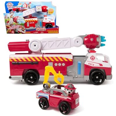 Paw Patrol Pat Patrouille Mission Pompiers Camion De Pompiers Sons Et Lumières Figurine Marcus Amovible 1 Mini-Véhicule 10 Projectiles Piles Stimule L'imagination Dès 3 Ans - Publicité Paw Patrol Pat Patrouille Mission Pompiers Camion De Pompiers Sons Et Lumières Figurine Marcus Amovible 1 Mini-Véhicule 10 Projectiles Piles Stimule L'imagination Dès 3 Ans - Publicité
