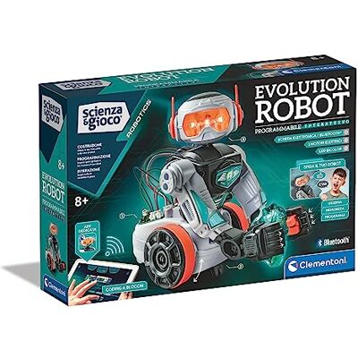 Clementoni Science et Jeu Robotics Evolution Robot 2.0 à Construire et à Programmer, pour Enfants 8 Ans, télécommandé, avec Moteurs électriques et LED, fabriqué en Italie, Langue Italienne, 19305 - Publicité Clementoni Science et Jeu Robotics Evolution Robot 2.0 à Construire et à Programmer, pour Enfants 8 Ans, télécommandé, avec Moteurs électriques et LED, fabriqué en Italie, Langue Italienne, 19305 - Publicité