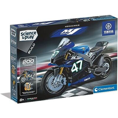 Clementoni Science & Play Yamaha M1 : kit de Construction de Moto avec boîte de Vitesses à 3 Vitesses et Suspension, Jouet éducatif STEM pour Enfants (8 Ans et Plus) - Publicité Clementoni Science & Play Yamaha M1 : kit de Construction de Moto avec boîte de Vitesses à 3 Vitesses et Suspension, Jouet éducatif STEM pour Enfants (8 Ans et Plus) - Publicité