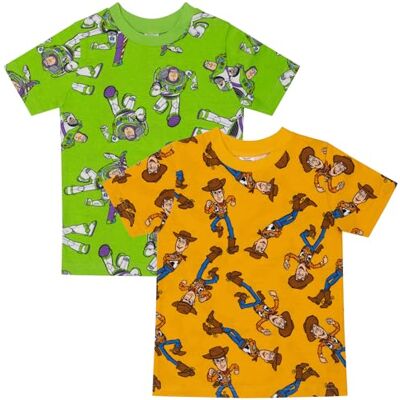 Disney Toy Story Woody et Buzz l'Éclair – Lot de 2 t-Shirts Unisexes à Manches Courtes 100% Coton peigné, Multicolore, 4-5 Ans - Publicité Disney Toy Story Woody et Buzz l'Éclair – Lot de 2 t-Shirts Unisexes à Manches Courtes 100% Coton peigné, Multicolore, 4-5 Ans - Publicité