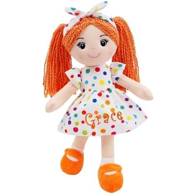 Lullaberry Poupée Bella personnalisée – Poupée en peluche douce brodée – Cadeau personnalisé pour filles – Choisissez le nom, la police et la couleur du fil – Disponible en tailles de 35 cm et 45 cm - Publicité Lullaberry Poupée Bella personnalisée – Poupée en peluche douce brodée – Cadeau personnalisé pour filles – Choisissez le nom, la police et la couleur du fil – Disponible en tailles de 35 cm et 45 cm - Publicité