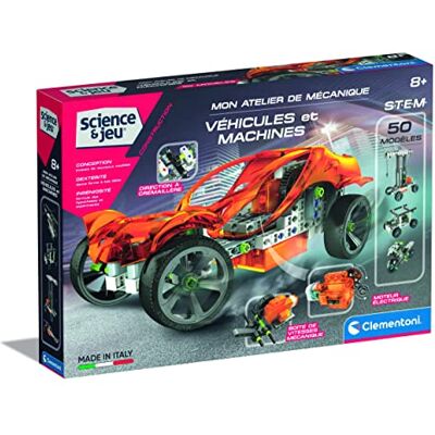 Clementoni 52181 Science et Jeu Mon Atelier de Mécanique Véhicules et Machines Jeu de Construction et Création pour Enfants Dès 8 Ans et Plus 50 Modèles Réalisables - Publicité Clementoni 52181 Science et Jeu Mon Atelier de Mécanique Véhicules et Machines Jeu de Construction et Création pour Enfants Dès 8 Ans et Plus 50 Modèles Réalisables - Publicité