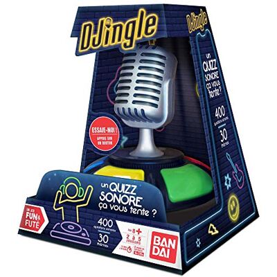 BANDAI Jeux Funs & futés Djingle Blind Test Jeu de Société Jeu D'ambiance Interactif pour La Famille et Les Amis ZZ06208 - Publicité BANDAI Jeux Funs & futés Djingle Blind Test Jeu de Société Jeu D'ambiance Interactif pour La Famille et Les Amis ZZ06208 - Publicité