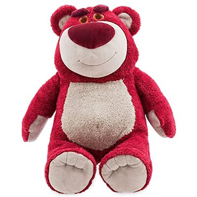 Disney Lotso jouet en peluche grand et doux, fabriquée en tissu au toucher doux, avec détails brodés et remplie d'arôme de fraise - Publicité Disney Lotso jouet en peluche grand et doux, fabriquée en tissu au toucher doux, avec détails brodés et remplie d'arôme de fraise - Publicité