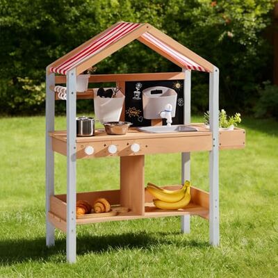 ROBOTIME Mud Kitchen Outdoor Set de jeu extérieur pour enfants, avec jardinière amovible, évier, fourneau, ustensiles pour plantes et rangement, différents accessoires, jeu de rôle pour enfants à - Publicité ROBOTIME Mud Kitchen Outdoor Set de jeu extérieur pour enfants, avec jardinière amovible, évier, fourneau, ustensiles pour plantes et rangement, différents accessoires, jeu de rôle pour enfants à - Publicité