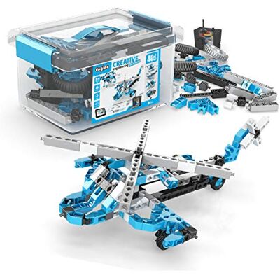 Engino - Creative Engineering 40 in 1 Motorized Maker Master - Light blue - Educational Toy - Publicité Engino - Creative Engineering 40 in 1 Motorized Maker Master - Light blue - Educational Toy - Publicité