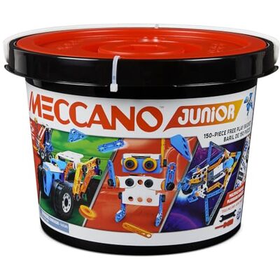 BANDAI Meccano Junior Baril 150 pièces Coffret de Construction 5 modèles, 2 Outils, Notice, Seau de Rangement Kit Activité Assemblage Jouets et véhicules Jouet Enfant 5 Ans et + APM19103 - Publicité BANDAI Meccano Junior Baril 150 pièces Coffret de Construction 5 modèles, 2 Outils, Notice, Seau de Rangement Kit Activité Assemblage Jouets et véhicules Jouet Enfant 5 Ans et + APM19103 - Publicité