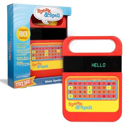 Basic Fun Retro Jeu électronique Speak & Spell Jouet interactif rétro classique, système d'apprentissage éducatif pour garçons et filles à partir de 7 ans 09624 - Publicité Basic Fun Retro Jeu électronique Speak & Spell Jouet interactif rétro classique, système d'apprentissage éducatif pour garçons et filles à partir de 7 ans 09624 - Publicité