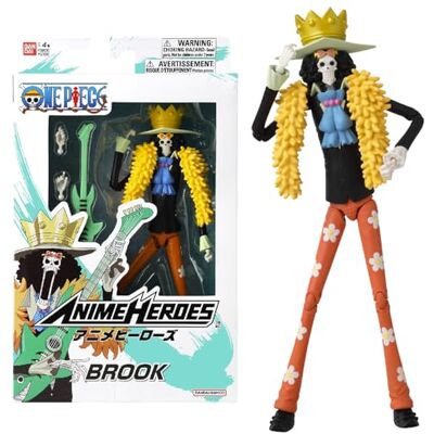 BANDAI Anime Heroes One Piece Figurine Anime Heroes 17 cm Brook Figurine d'action Licence Officielle Manga One Piece Figurine Brook articulée Jouet Enfant 4 Ans et + 37006 - Publicité BANDAI Anime Heroes One Piece Figurine Anime Heroes 17 cm Brook Figurine d'action Licence Officielle Manga One Piece Figurine Brook articulée Jouet Enfant 4 Ans et + 37006 - Publicité