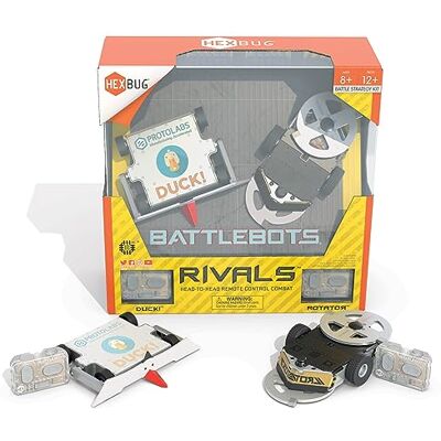 HEXBUG BattleBots Rivals 5.0 (Rotateur et Canard) Jouets pour Enfants – Bugs hexagonaux Amusants Battle Bot – Jouet Robot télécommandé – Piles incluses – À partir de 8 Ans - Publicité HEXBUG BattleBots Rivals 5.0 (Rotateur et Canard) Jouets pour Enfants – Bugs hexagonaux Amusants Battle Bot – Jouet Robot télécommandé – Piles incluses – À partir de 8 Ans - Publicité