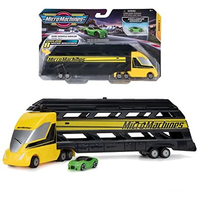 BANDAI Micro Machines Le Camion Transporteur Camion 30 cm de Long et Son véhicule Exclusif Inclus JW0027 - Publicité BANDAI Micro Machines Le Camion Transporteur Camion 30 cm de Long et Son véhicule Exclusif Inclus JW0027 - Publicité