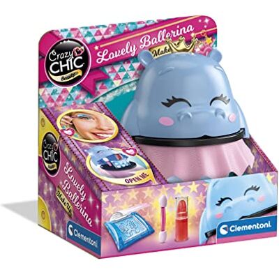 Clementoni 18688 Crazy Chic Beauty Lovely Ballerina Make Up Kit de Maquillage Hippo Danseuse pour Enfants Avec Fard, Poudre et Rouge à Lèvres Modèles à Collectionner - Publicité Clementoni 18688 Crazy Chic Beauty Lovely Ballerina Make Up Kit de Maquillage Hippo Danseuse pour Enfants Avec Fard, Poudre et Rouge à Lèvres Modèles à Collectionner - Publicité