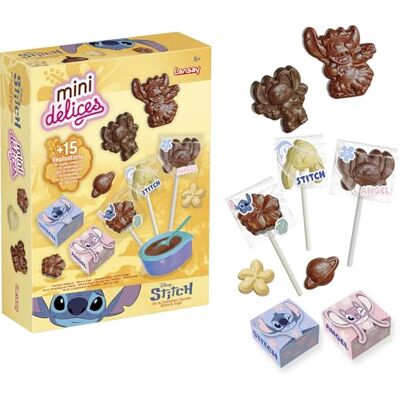 Lansay Mini Délices Chocolat Stitch et Angel Coffret DIY Dès 6 Ans Confection Gourmande 4 Plaques de Moules, Mini-Boîtes et Emballages Moulage et Assemblage Licence Officielle Disney - Publicité Lansay Mini Délices Chocolat Stitch et Angel Coffret DIY Dès 6 Ans Confection Gourmande 4 Plaques de Moules, Mini-Boîtes et Emballages Moulage et Assemblage Licence Officielle Disney - Publicité